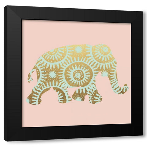 Elephant 3 Black Modern Wood Framed Art Print by Brown,Victoria