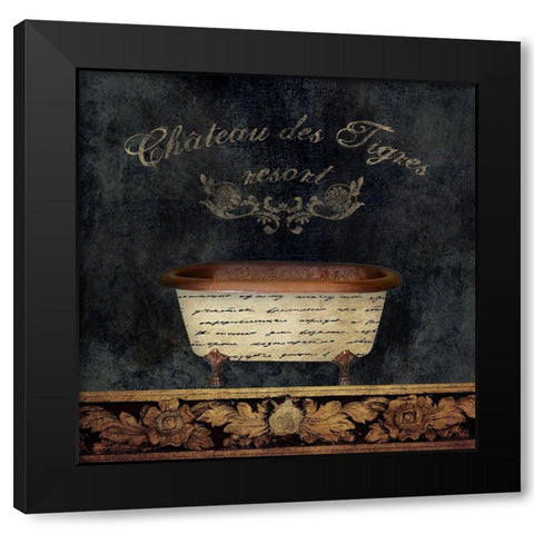 Classic Bathtub Black Modern Wood Framed Art Print with Double Matting by Brown, Victoria