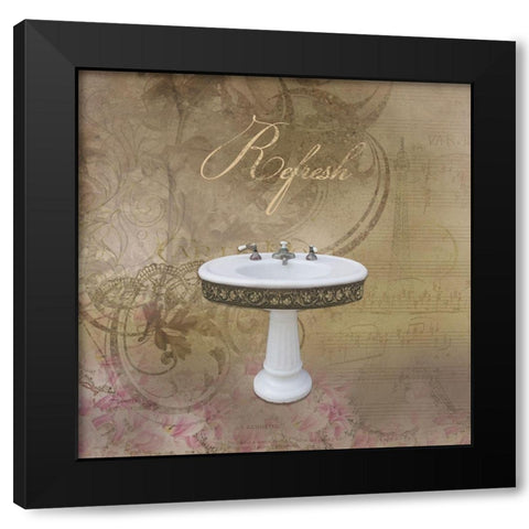 Golden Bath 2 Black Modern Wood Framed Art Print by Brown, Victoria