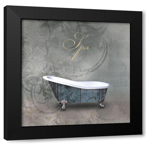 Silver Bath 2 Black Modern Wood Framed Art Print by Brown, Victoria