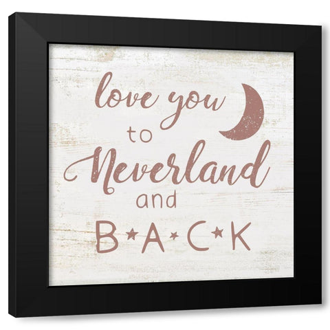 Neverland Love Black Modern Wood Framed Art Print with Double Matting by Brown, Victoria