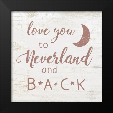 Neverland Love Black Modern Wood Framed Art Print by Brown, Victoria