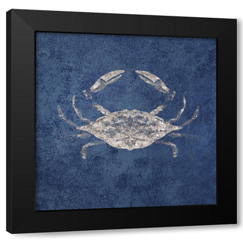 Sea Life Blues 1 Black Modern Wood Framed Art Print with Double Matting by Brown, Victoria