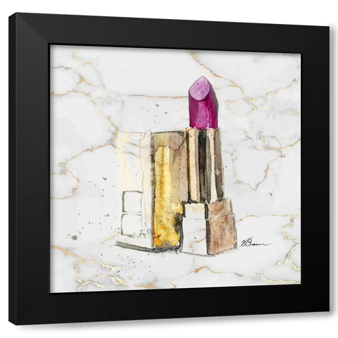 Marble Lipstick Black Modern Wood Framed Art Print by Brown, Victoria