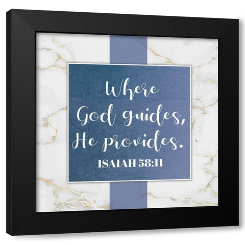 God Guides Black Modern Wood Framed Art Print by Brown, Victoria
