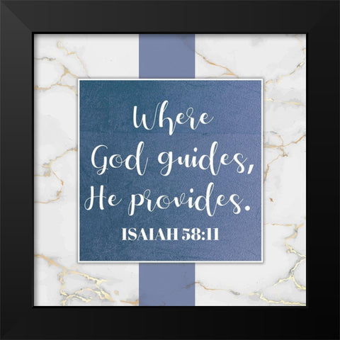 God Guides Black Modern Wood Framed Art Print by Brown, Victoria