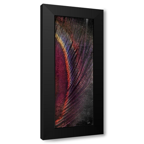 Fused Peacock 3 Black Modern Wood Framed Art Print by Brown, Victoria