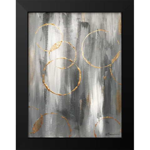 Gray Matter Black Modern Wood Framed Art Print by Brown,Victoria