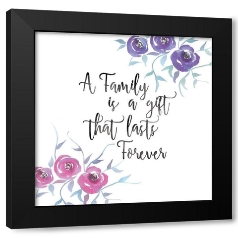 Family Black Modern Wood Framed Art Print by Brown, Victoria