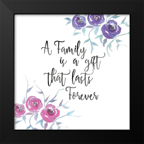 Family Black Modern Wood Framed Art Print by Brown, Victoria