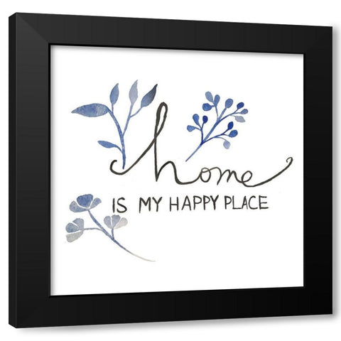 Home Black Modern Wood Framed Art Print by Brown, Victoria