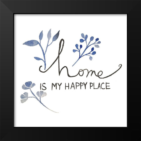 Home Black Modern Wood Framed Art Print by Brown, Victoria