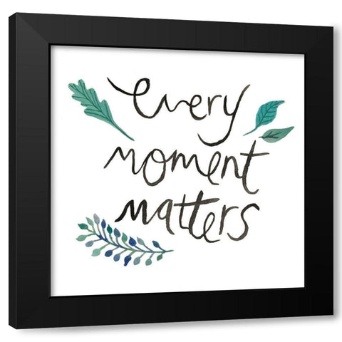 Moments Black Modern Wood Framed Art Print with Double Matting by Brown, Victoria
