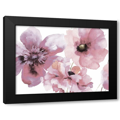 Flowering Pink Hues 1 Black Modern Wood Framed Art Print with Double Matting by Brown,Victoria