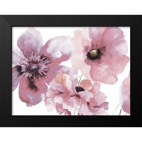 Flowering Pink Hues 1 Black Modern Wood Framed Art Print by Brown,Victoria