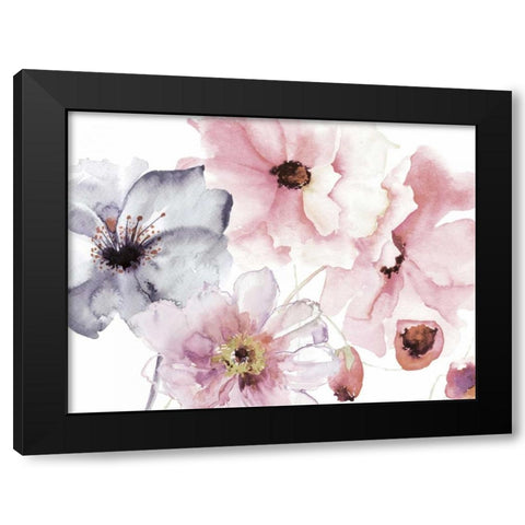 Flowering Pink Hues 2 Black Modern Wood Framed Art Print with Double Matting by Brown,Victoria