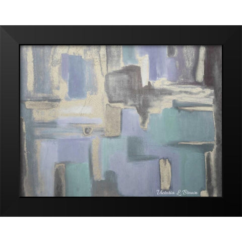 Soft Lilac Black Modern Wood Framed Art Print by Brown,Victoria