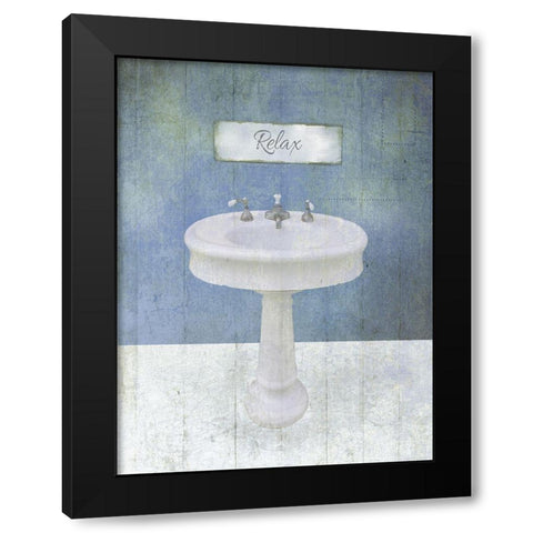 Relax Sink Black Modern Wood Framed Art Print by Brown, Victoria