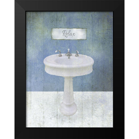 Relax Sink Black Modern Wood Framed Art Print by Brown, Victoria