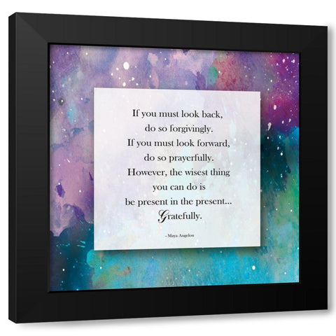 If You Must Black Modern Wood Framed Art Print by Brown, Victoria