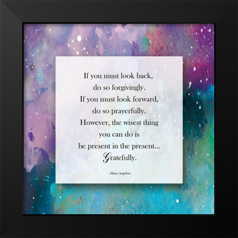 If You Must Black Modern Wood Framed Art Print by Brown, Victoria
