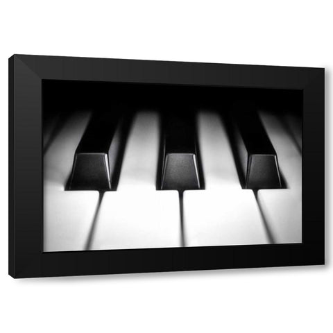 Portrait Keys Black Modern Wood Framed Art Print by Kostka, Vladimir