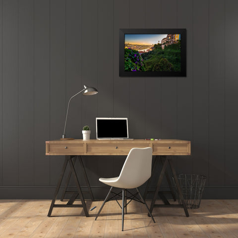 Porto Portugal Gardens Black Modern Wood Framed Art Print by Kostka, Vladimir