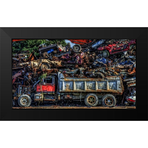 Recycled Black Modern Wood Framed Art Print by Kostka, Vladimir