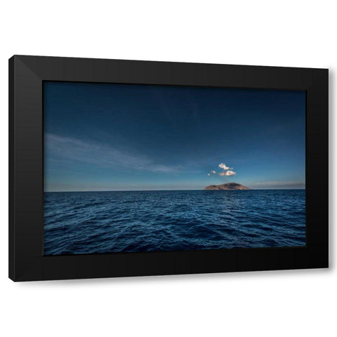 Milos Rocks Island Black Modern Wood Framed Art Print with Double Matting by Kostka, Vladimir