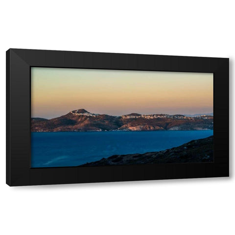 Milos View Black Modern Wood Framed Art Print by Kostka, Vladimir