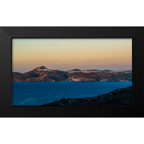 Milos View Black Modern Wood Framed Art Print by Kostka, Vladimir