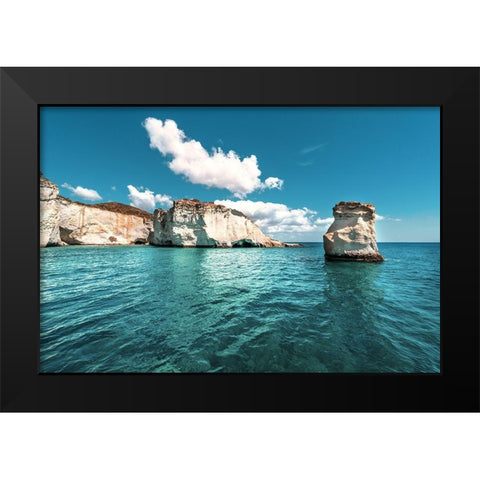 Rocks of Milos 1 Black Modern Wood Framed Art Print by Kostka, Vladimir