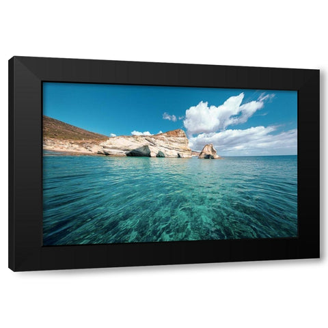 Rocks of Milos 2 Black Modern Wood Framed Art Print by Kostka, Vladimir