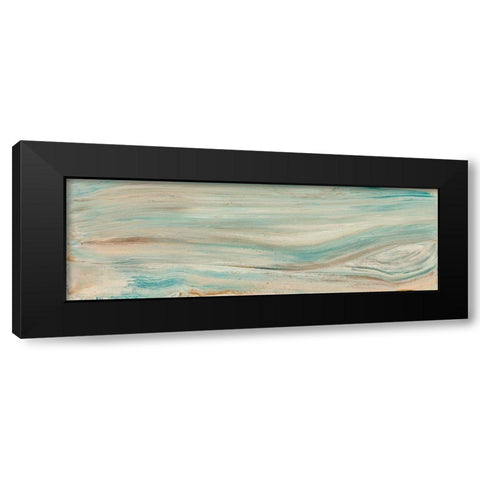 Parallel Waves Black Modern Wood Framed Art Print with Double Matting by Barski, Karen