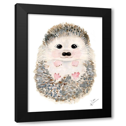 Hedgie 1 Black Modern Wood Framed Art Print by Barski, Karen