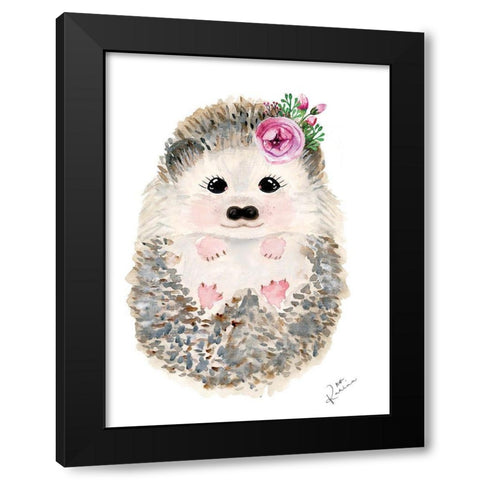 Hedgie 2 Black Modern Wood Framed Art Print by Barski, Karen