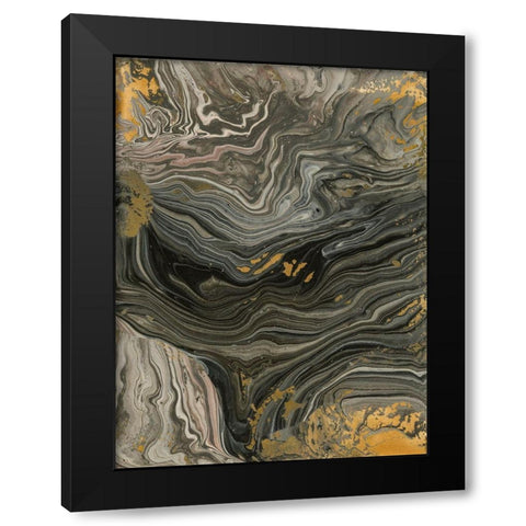Rippled Wreck 1 Black Modern Wood Framed Art Print by Barski, Karen