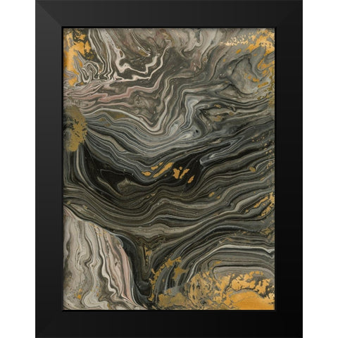 Rippled Wreck 1 Black Modern Wood Framed Art Print by Barski, Karen
