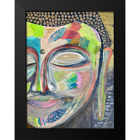 Eclectic Buddha Black Modern Wood Framed Art Print by Barski, Karen