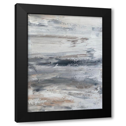 Furious Smears 1 Black Modern Wood Framed Art Print by Barski, Karen