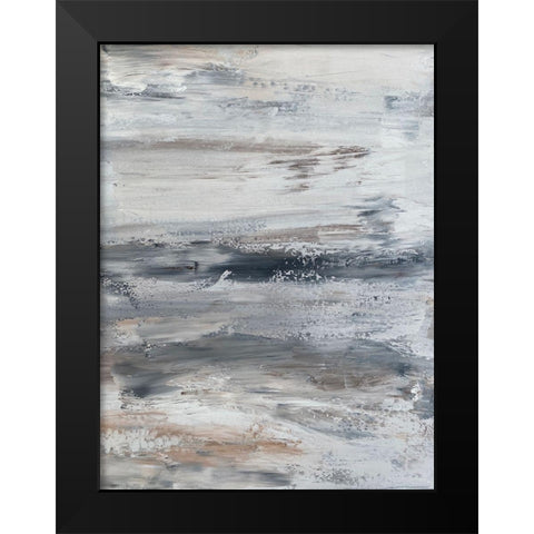 Furious Smears 1 Black Modern Wood Framed Art Print by Barski, Karen