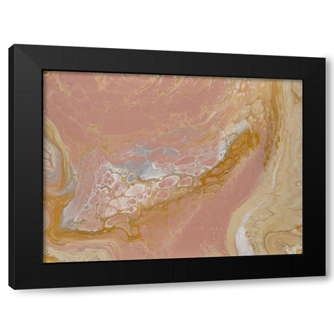 Swirly Flow Black Modern Wood Framed Art Print by Barski, Karen