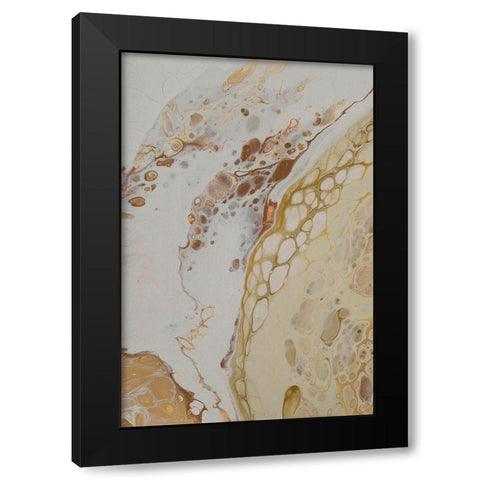 Crackling Conversations Split 1 Black Modern Wood Framed Art Print by Barski, Karen