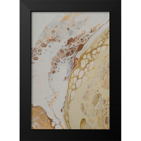 Crackling Conversations Split 1 Black Modern Wood Framed Art Print by Barski, Karen