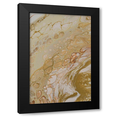 Crackling Conversations Split 2 Black Modern Wood Framed Art Print by Barski, Karen