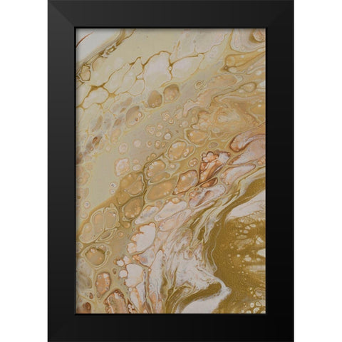 Crackling Conversations Split 2 Black Modern Wood Framed Art Print by Barski, Karen