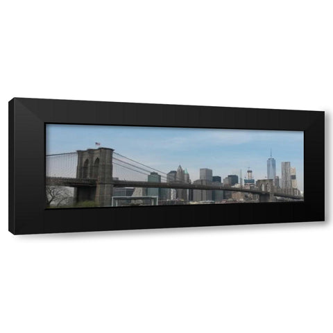 Hello New York Black Modern Wood Framed Art Print by A.D. Lines