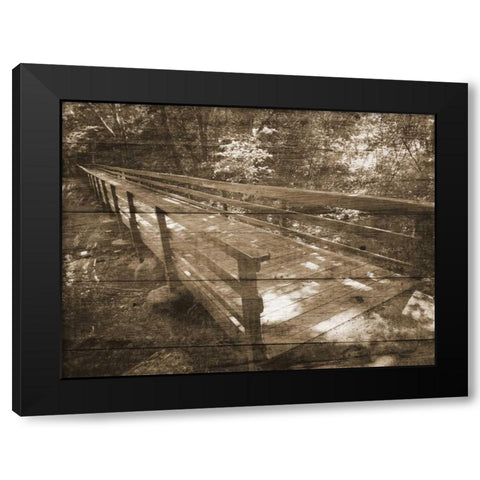 Eddys Bridge Memory Black Modern Wood Framed Art Print by Unknown