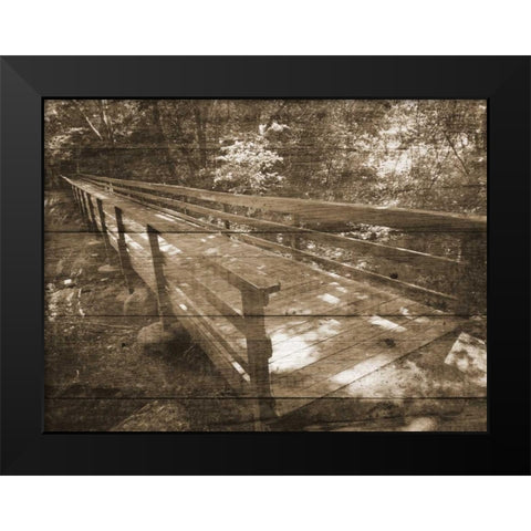 Eddys Bridge Memory Black Modern Wood Framed Art Print by Unknown