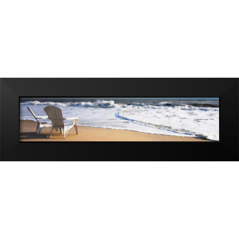 Adirondaks On The Beach Black Modern Wood Framed Art Print by Foschino, Suzanne